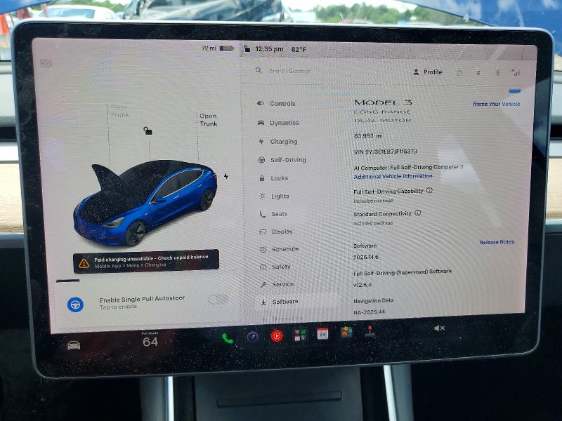 58356676 :رقم المزاد ، 5YJ3E1EB7JF115373 vin ، 2018 Tesla Model 3 مزاد بيع