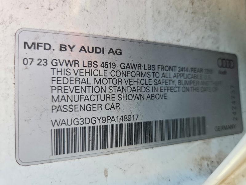 Продаж на аукціоні авто 2023 Audi S3, vin: WAUG3DGY9PA148917, номер лоту: 59076856