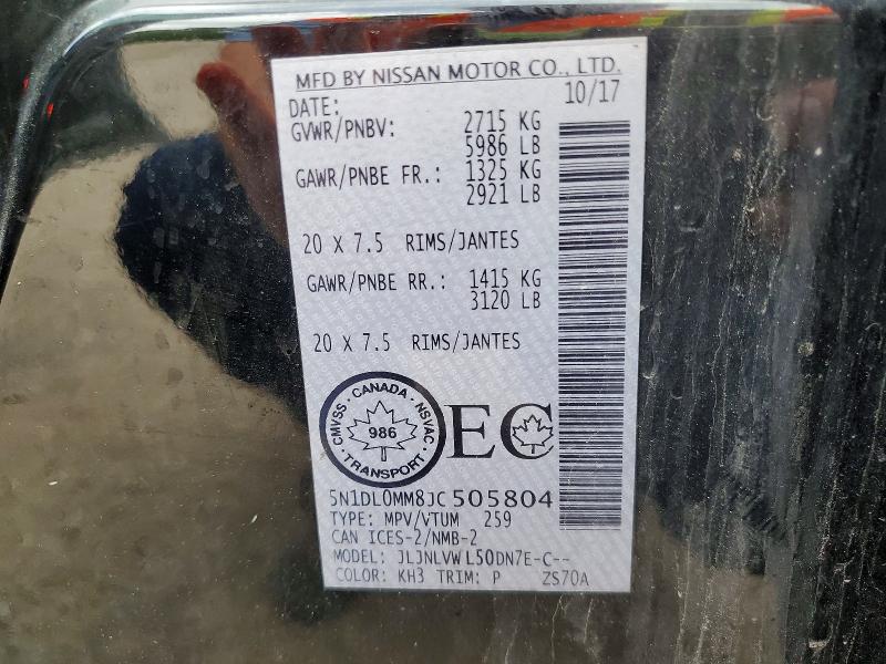 Продажа на аукционе авто 2018 Infiniti Qx60, vin: 5N1DL0MM8JC505804, номер лота: 57225316