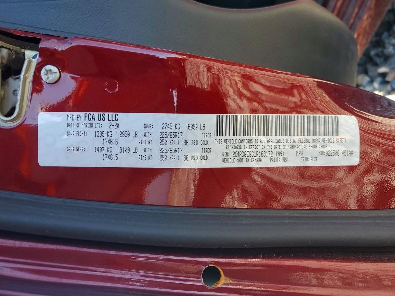 Продажа на аукционе авто 2020 Dodge Grand Caravan, vin: 2C4RDGEG6LR188172, номер лота: 55718436
