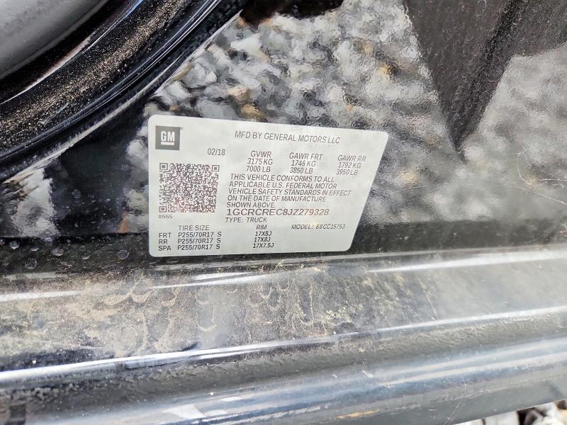 Aukcja sprzedaży 2018 Chevrolet Silverado, vin: 1GCRCREC8JZ279328, numer aukcji: 57585746
