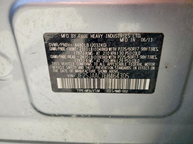 Продажа на аукционе авто 2014 Subaru Forester, vin: JF2SJAAC7EH464305, номер лота: 56992646
