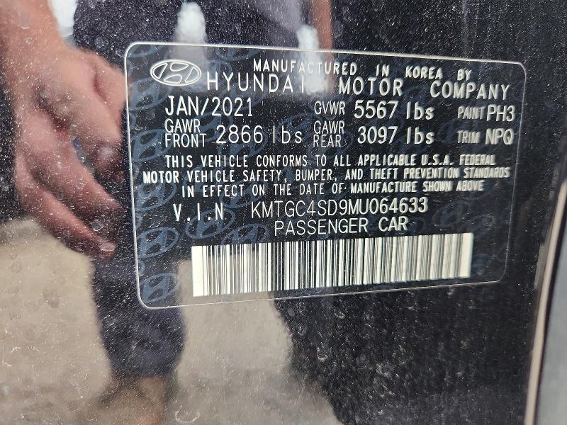56892956 :رقم المزاد ، KMTGC4SD9MU064633 vin ، 2021 Genesis G80 مزاد بيع
