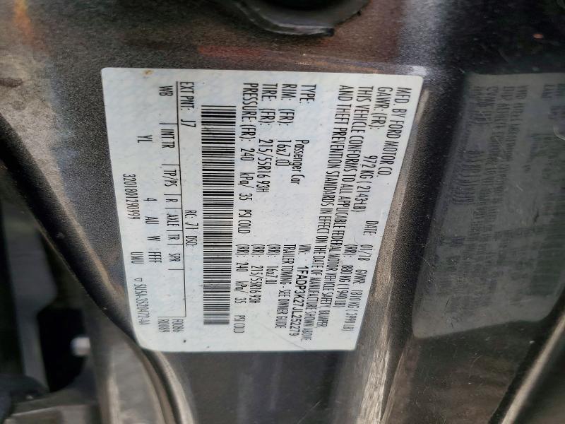 Продажа на аукционе авто 2018 Ford Focus, vin: 1FADP3K27JL252279, номер лота: 57054226