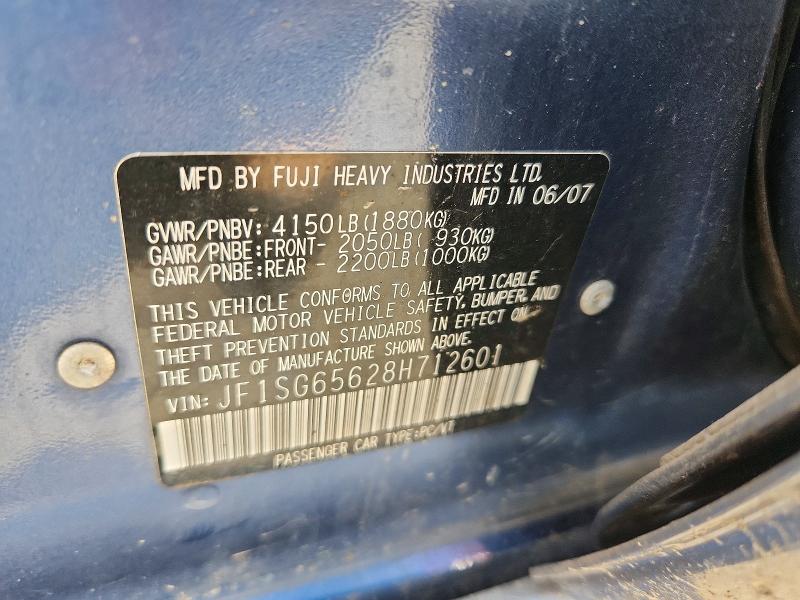 Aukcja sprzedaży 2008 Subaru Forester, vin: JF1SG65628H712601, numer aukcji: 58175546