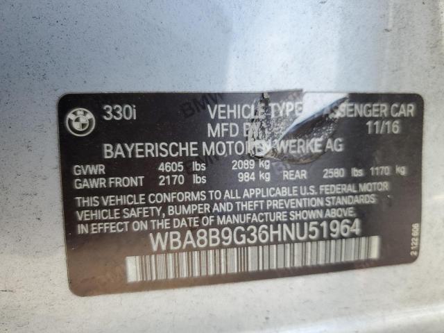 Aukcja sprzedaży 2017 Bmw 330, vin: WBA8B9G36HNU51964, numer aukcji: 58574046