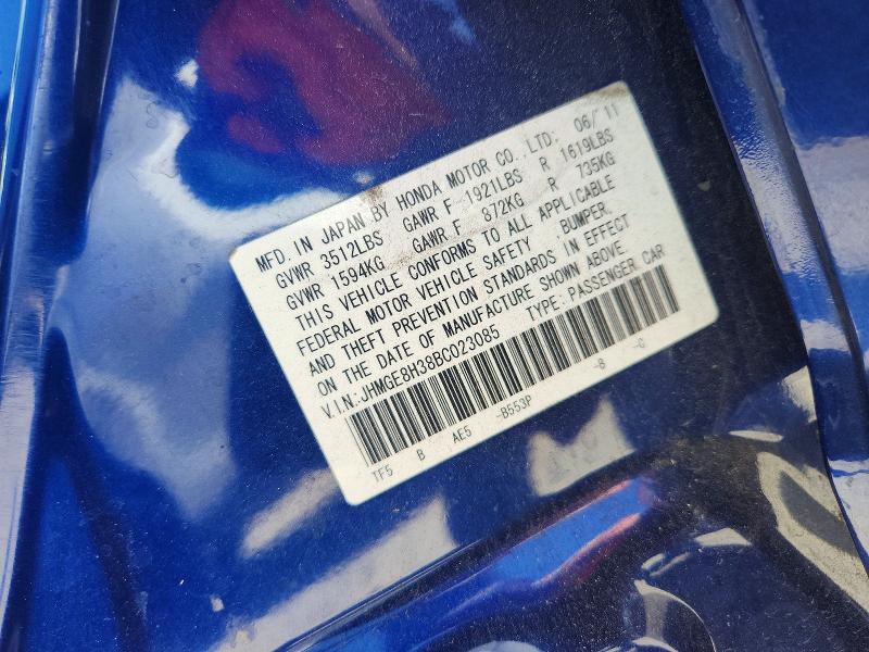 Продажа на аукционе авто 2011 Honda Fit, vin: JHMGE8H38BC023085, номер лота: 57555426