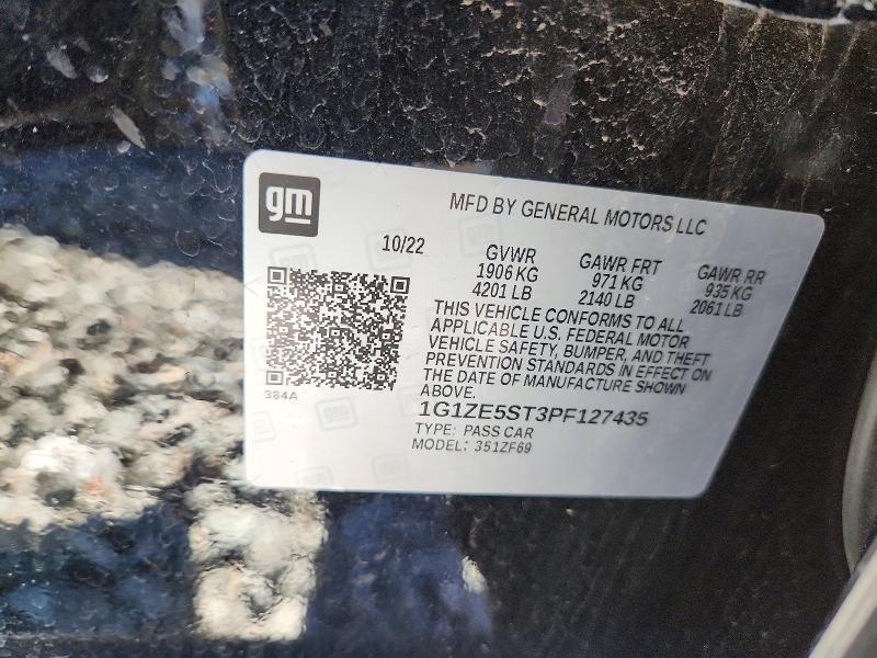 2023 Chevrolet Malibu მანქანა იყიდება აუქციონზე, vin: 1G1ZE5ST3PF127435, აუქციონის ნომერი: 57134956