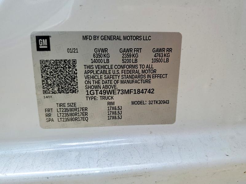 Продажа на аукционе авто 2021 Gmc Sierra, vin: 1GT49WE73MF184742, номер лота: 58126376