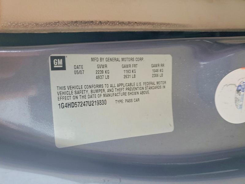 Продаж на аукціоні авто 2007 Buick Lucerne, vin: 1G4HD57247U219330, номер лоту: 55927616