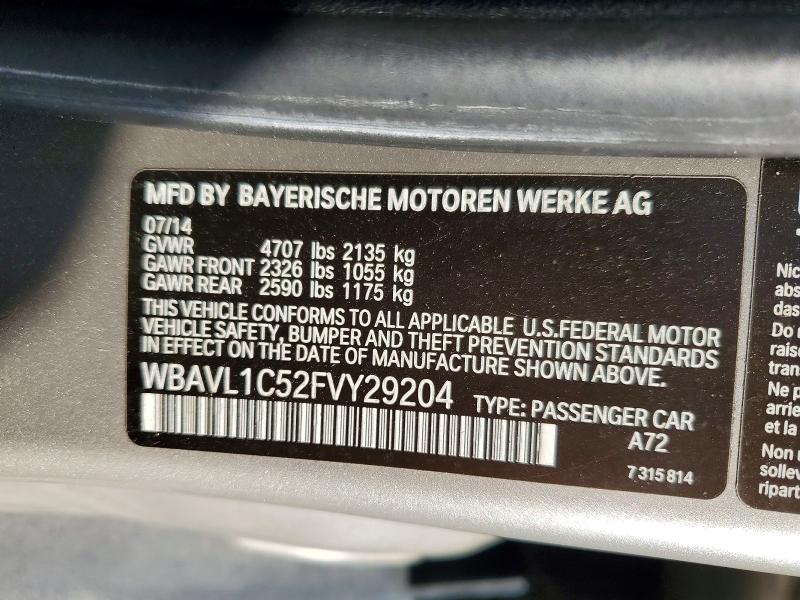 56606106 :رقم المزاد ، WBAVL1C52FVY29204 vin ، 2015 Bmw X1 مزاد بيع