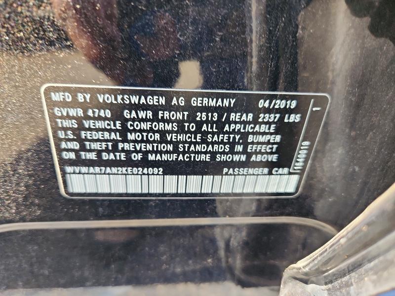 Продажа на аукционе авто 2019 Volkswagen Arteon, vin: WVWAR7AN2KE024092, номер лота: 57517416