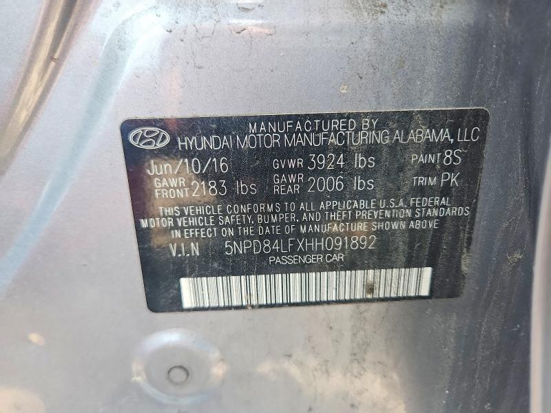 Продаж на аукціоні авто 2017 Hyundai Elantra, vin: 5NPD84LFXHH091892, номер лоту: 56525106