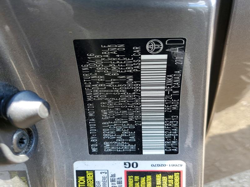 56734586 :رقم المزاد ، 2T1BURHE8HC779991 vin ، 2017 Toyota Corolla مزاد بيع