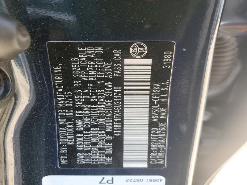 57563326 :رقم المزاد ، 4T1BF1FK4GU211710 vin ، 2016 Toyota Camry مزاد بيع
