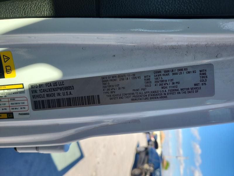 2023 Jeep Wrangler მანქანა იყიდება აუქციონზე, vin: 1C4HJXENXPW598053, აუქციონის ნომერი: 57819906