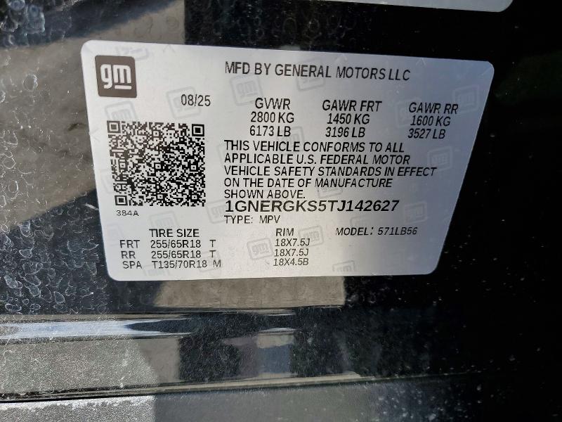 57035856 :رقم المزاد ، 1GNERGKS5TJ142627 vin ، 2026 Chevrolet Traverse مزاد بيع