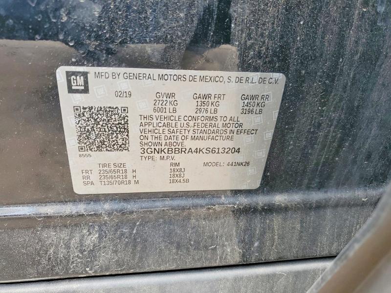 Aukcja sprzedaży 2019 Chevrolet Blazer, vin: 3GNKBBRA4KS613204, numer aukcji: 57361256