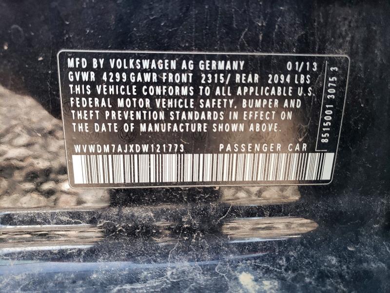 Продажа на аукционе авто 2013 Volkswagen Golf, vin: WVWDM7AJXDW121773, номер лота: 56436446