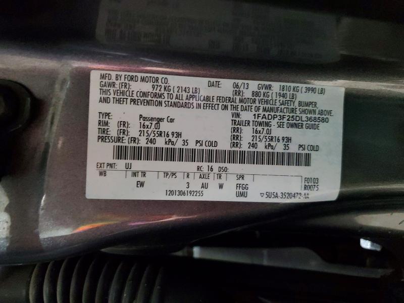 Aukcja sprzedaży 2013 Ford Focus, vin: 1FADP3F25DL368580, numer aukcji: 56613076