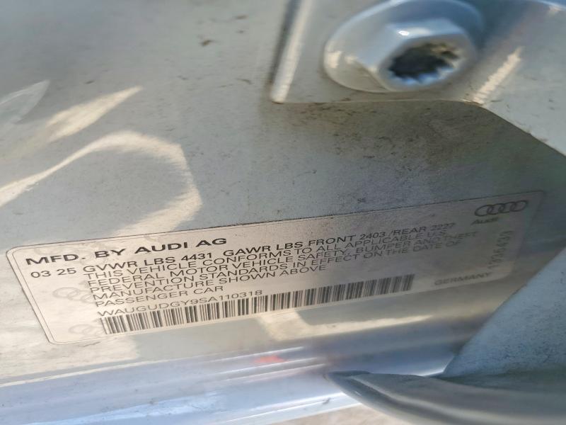 55912726 :رقم المزاد ، WAUGUDGY9SA110318 vin ، 2025 Audi A3 مزاد بيع