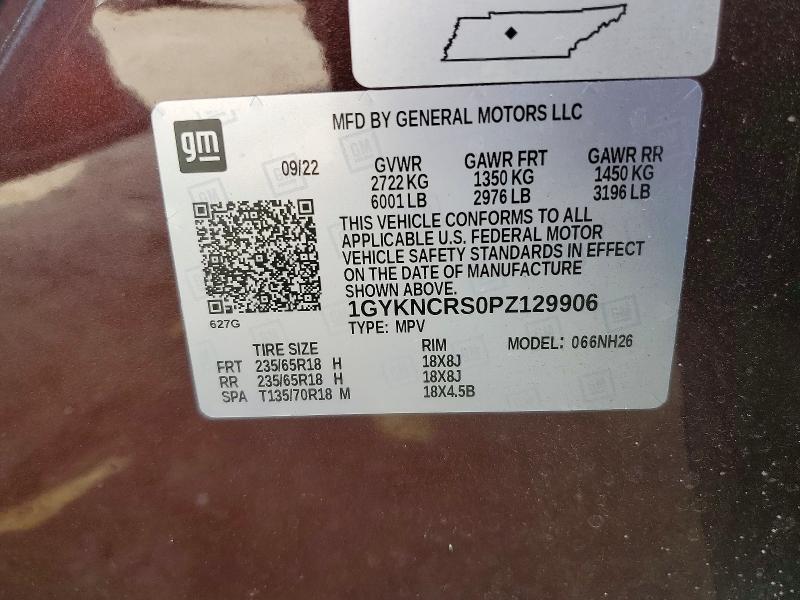 2023 Cadillac Xt5 მანქანა იყიდება აუქციონზე, vin: 1GYKNCRS0PZ129906, აუქციონის ნომერი: 55141226