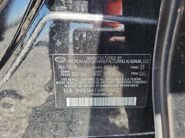 57835126 :رقم المزاد ، 5NPE34AF6HH586452 vin ، 2017 Hyundai Sonata مزاد بيع