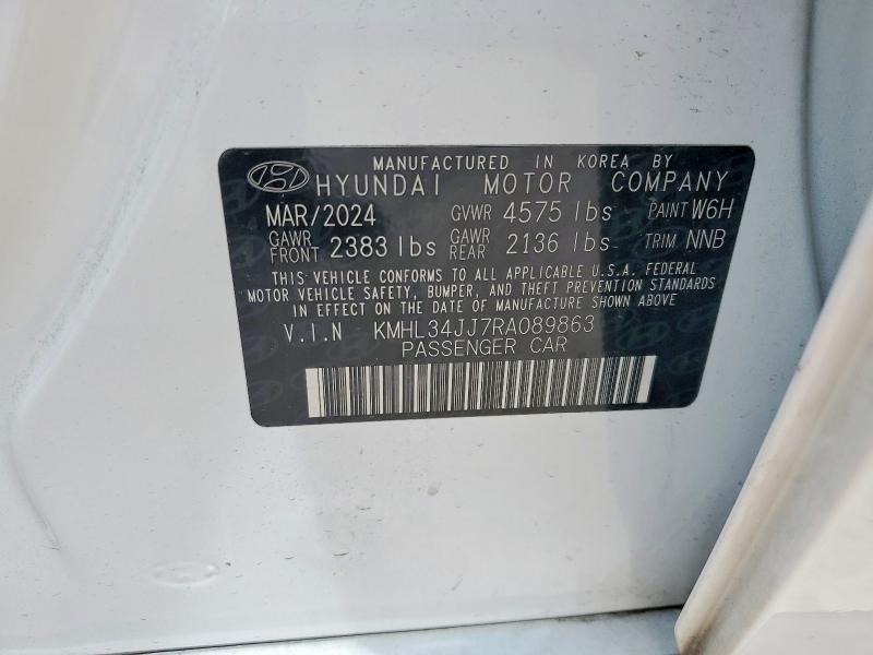 Aukcja sprzedaży 2024 Hyundai Sonata Hybrid, vin: KMHL34JJ7RA089863, numer aukcji: 56122346
