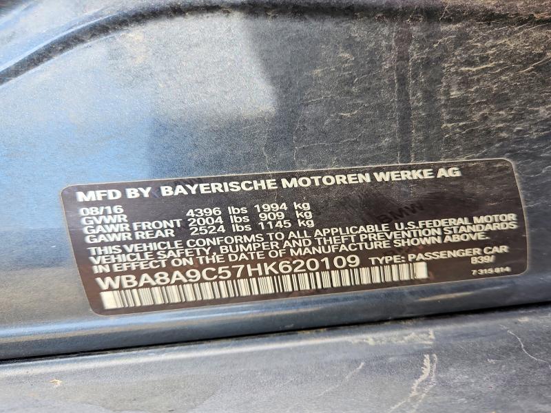 57267806 :رقم المزاد ، WBA8A9C57HK620109 vin ، 2017 Bmw 320 مزاد بيع