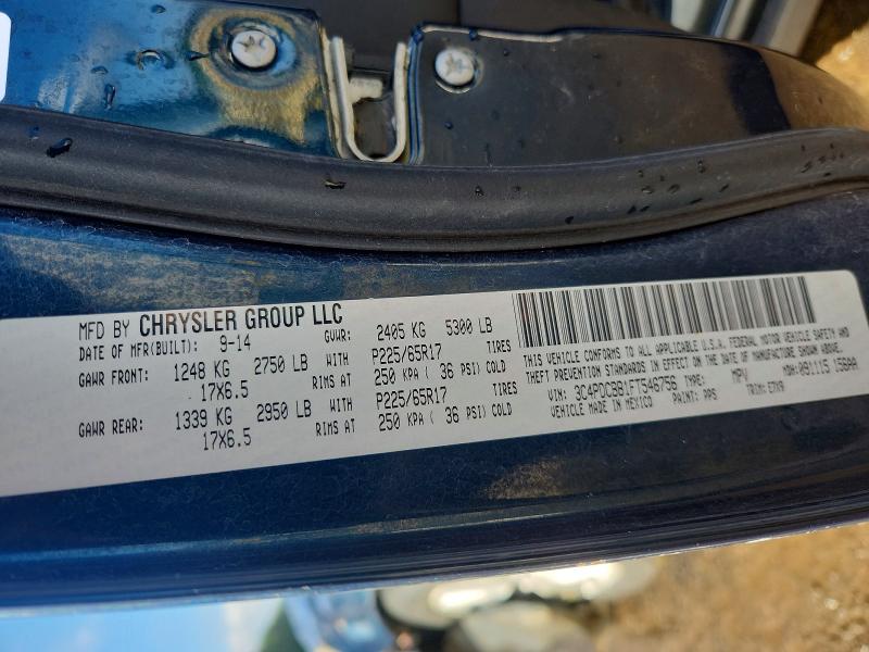 2015 Dodge Journey მანქანა იყიდება აუქციონზე, vin: 3C4PDCBB1FT546756, აუქციონის ნომერი: 56041326