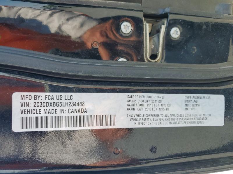 Aukcja sprzedaży 2020 Dodge Charger, vin: 2C3CDXBG5LH234448, numer aukcji: 57969696