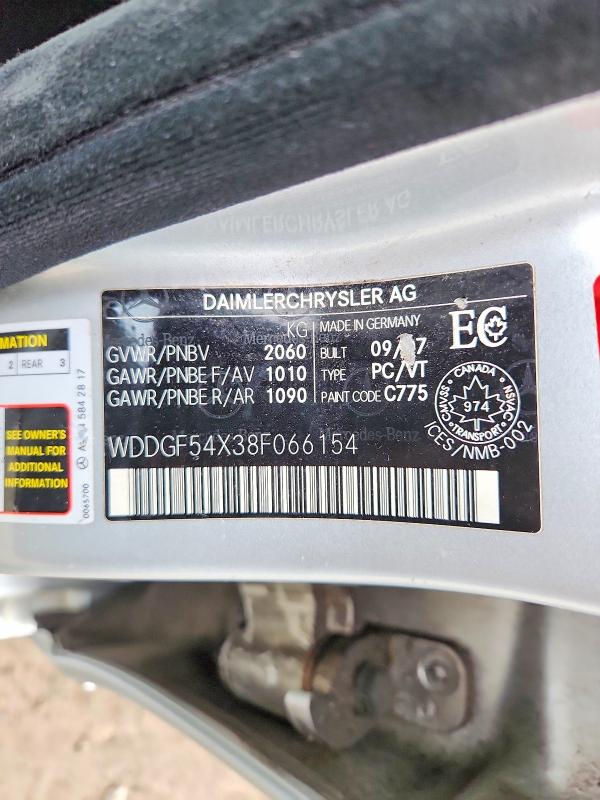 Продажа на аукционе авто 2008 Mercedes-benz C, vin: WDDGF54X38F066154, номер лота: 57965636