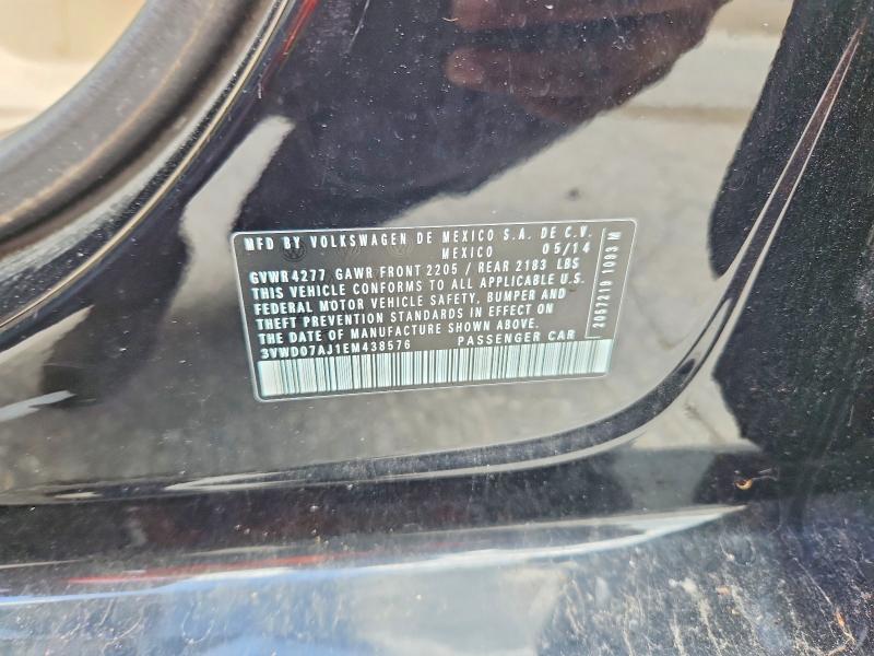 56326206 :رقم المزاد ، 3VWD07AJ1EM438576 vin ، 2014 Volkswagen Jetta مزاد بيع