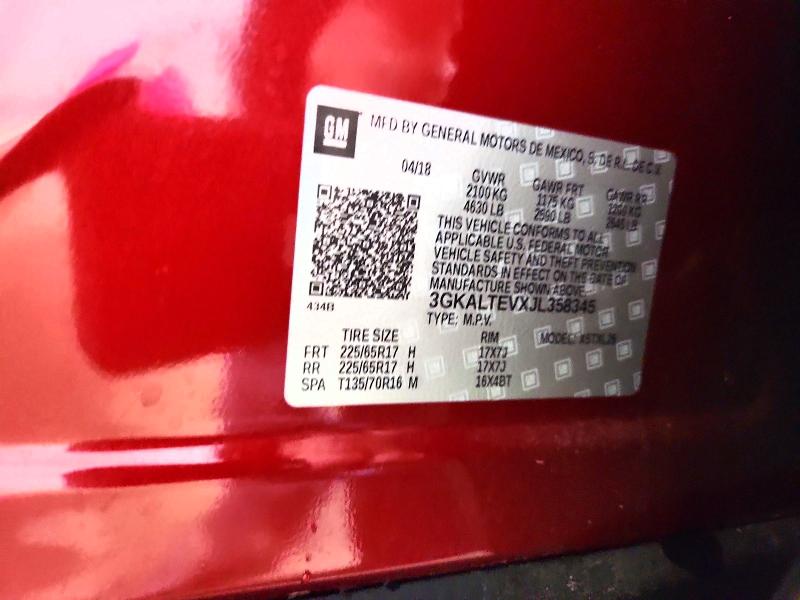 Aukcja sprzedaży 2018 Gmc Terrain, vin: 3GKALTEVXJL358345, numer aukcji: 57637276