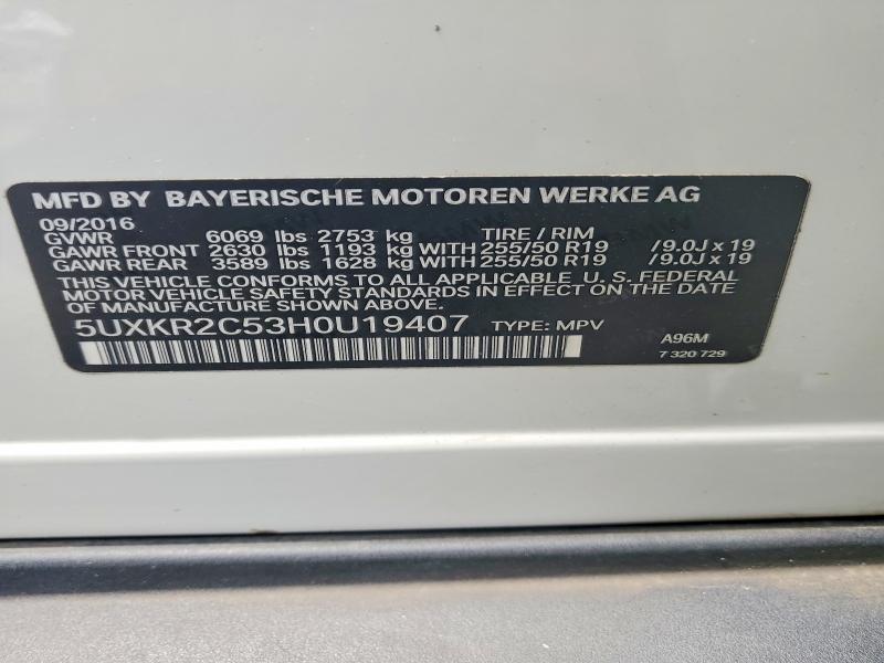 55778166 :رقم المزاد ، 5UXKR2C53H0U19407 vin ، 2017 Bmw X5 مزاد بيع