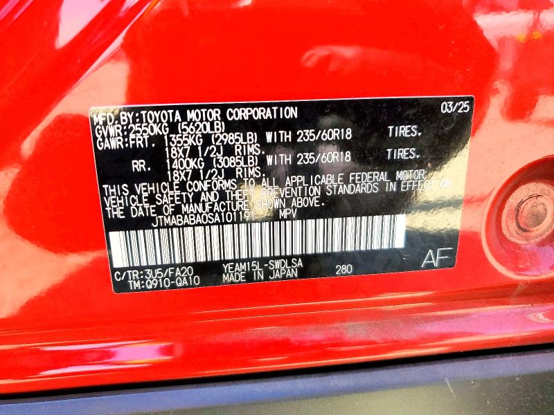 Продаж на аукціоні авто 2025 Subaru Solterra, vin: JTMABABA0SA101191, номер лоту: 57443346