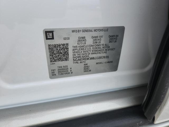Aukcja sprzedaży 2018 Buick Enclave, vin: 5GAERDKW6JJ203931, numer aukcji: 56003536