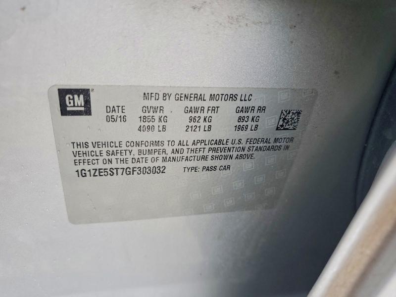 Продаж на аукціоні авто 2016 Chevrolet Malibu, vin: 1G1ZE5ST7GF303032, номер лоту: 55844376