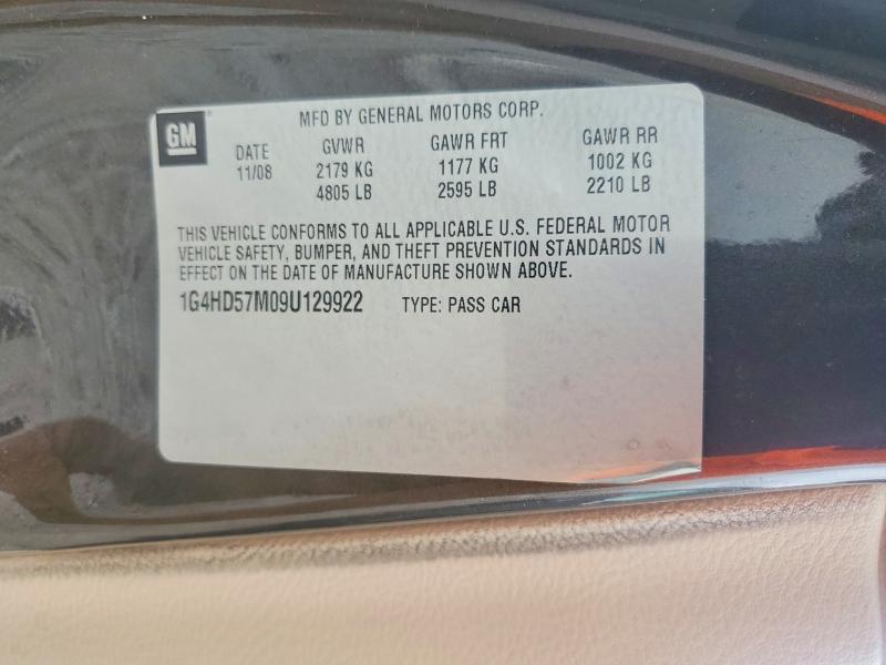 56359416 :رقم المزاد ، 1G4HD57M09U129922 vin ، 2009 Buick Lucerne مزاد بيع