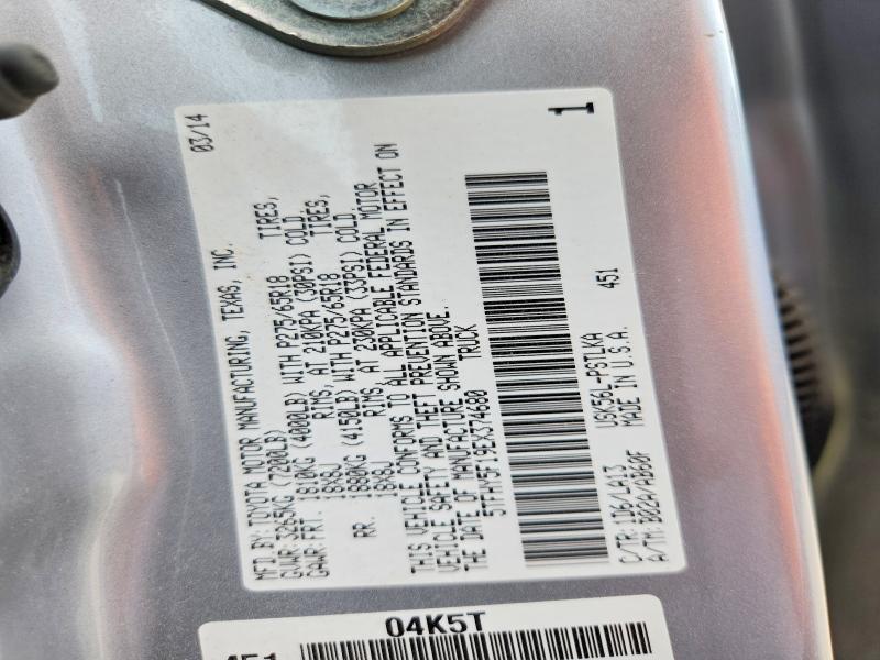 Aukcja sprzedaży 2014 Toyota Tundra, vin: 5TFHY5F19EX374680, numer aukcji: 57198566