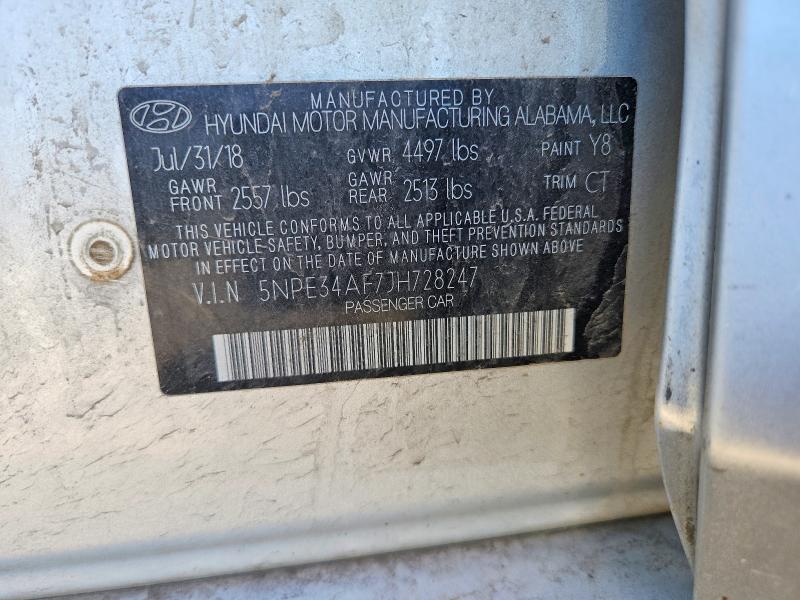 Продажа на аукционе авто 2018 Hyundai Sonata, vin: 5NPE34AF7JH728247, номер лота: 55609016