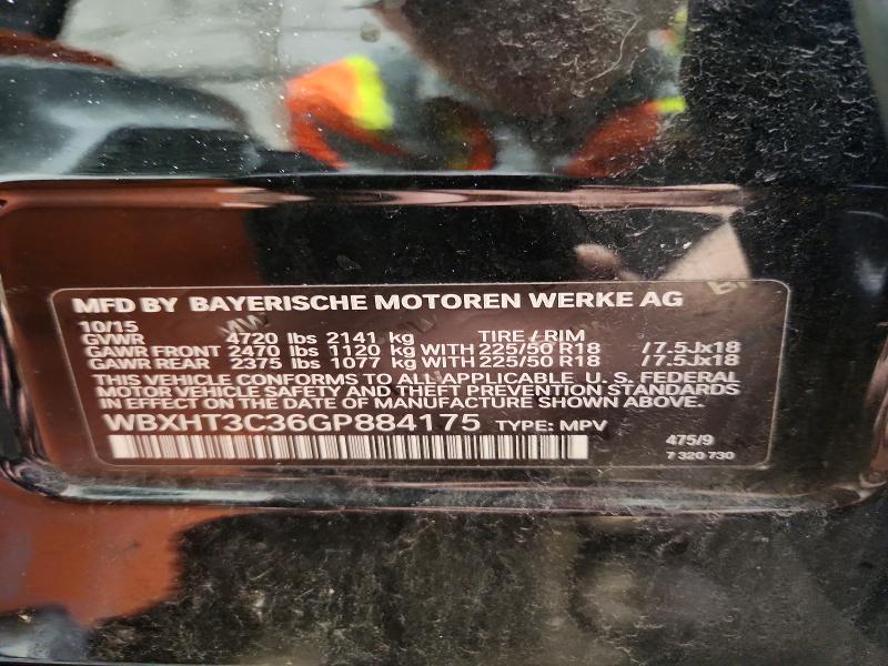 55778806 :رقم المزاد ، WBXHT3C36GP884175 vin ، 2016 Bmw X1 مزاد بيع