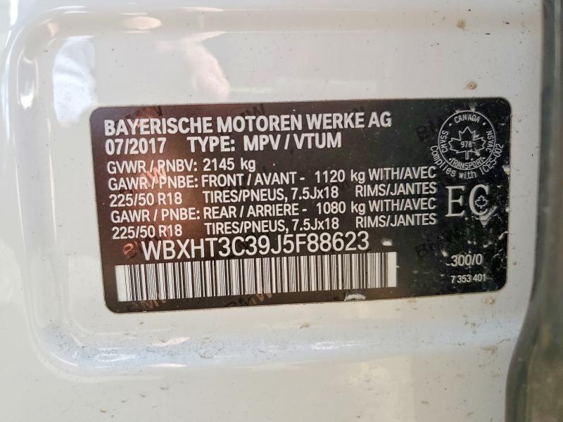 57388386 :رقم المزاد ، WBXHT3C39J5F88623 vin ، 2018 Bmw X1 مزاد بيع