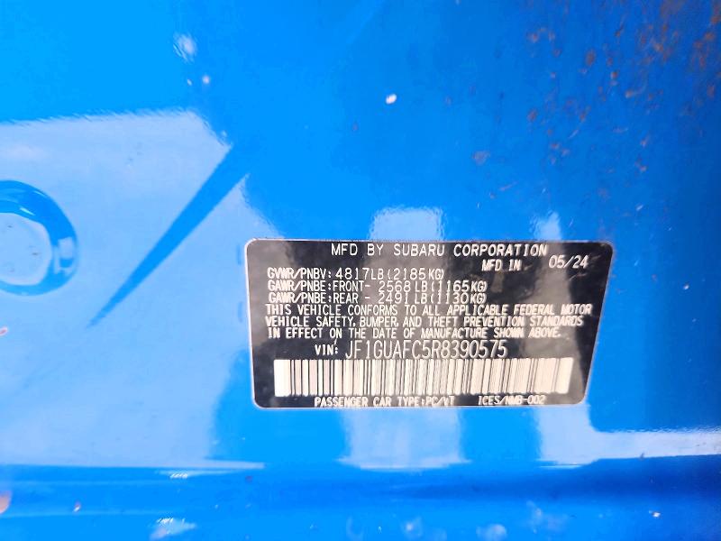 55593376 :رقم المزاد ، JF1GUAFC5R8390575 vin ، 2024 Subaru Impreza مزاد بيع