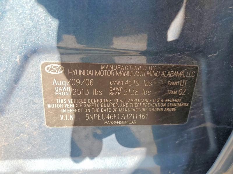 Продаж на аукціоні авто 2007 Hyundai Sonata, vin: 5NPEU46F17H211461, номер лоту: 56767226