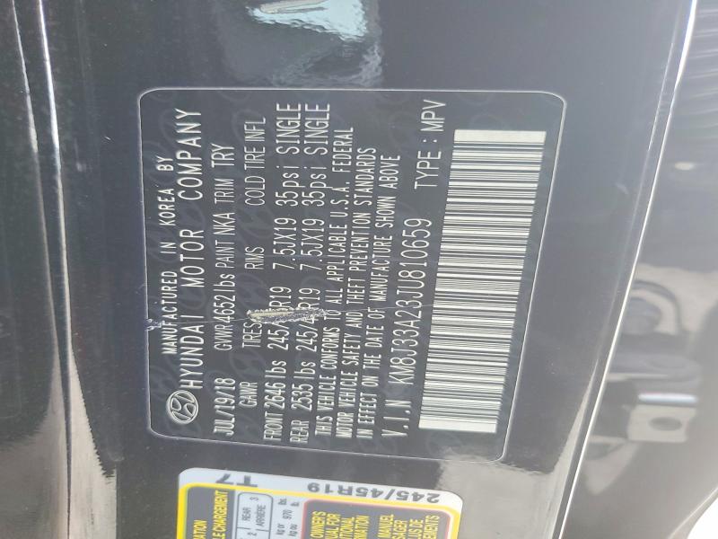 Aukcja sprzedaży 2018 Hyundai Tucson, vin: KM8J33A23JU810659, numer aukcji: 58394936