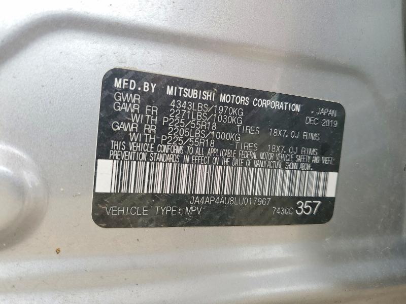 Aukcja sprzedaży 2020 Mitsubishi Outlander Sport, vin: JA4AP4AU8LU017967, numer aukcji: 58973146