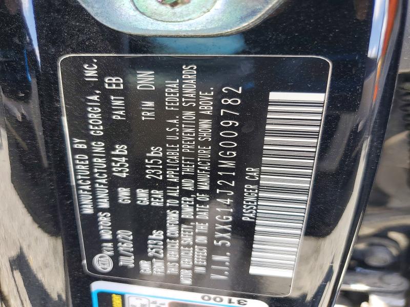 Продаж на аукціоні авто 2021 Kia K5, vin: 5XXG14J21MG009782, номер лоту: 57880096