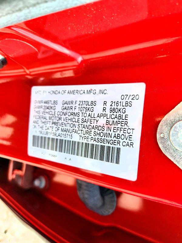 59091026 :رقم المزاد ، 19UUB1F59LA015715 vin ، 2020 Acura Tlx مزاد بيع