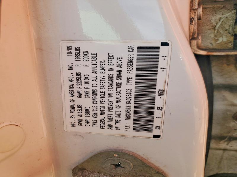 Продаж на аукціоні авто 2006 Honda Accord, vin: 1HGCM56316A026403, номер лоту: 55547086